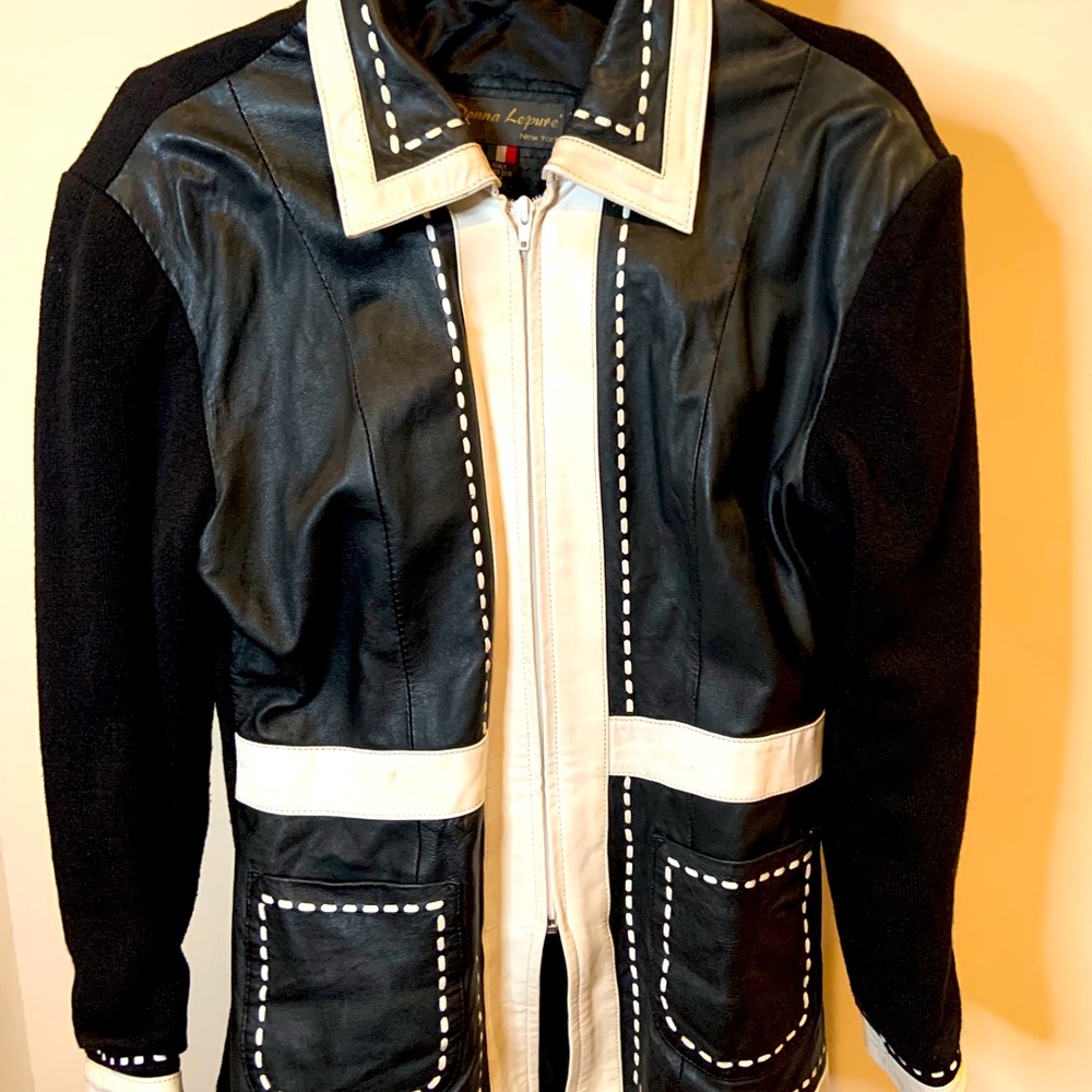 Leather and Knit Suit